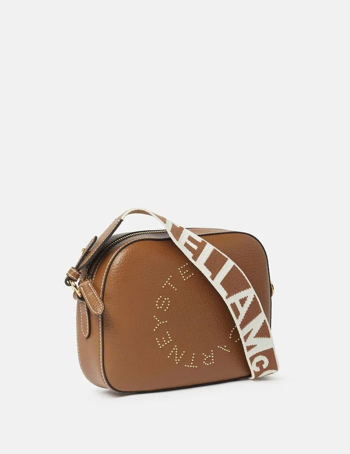 Stella McCartney Mini Bags And Clutches Women Logo Camera Crossbody Bag Pecan Stella McCartney Mini Bags And Clutches Women Logo Camera Crossbody Bag Pecan