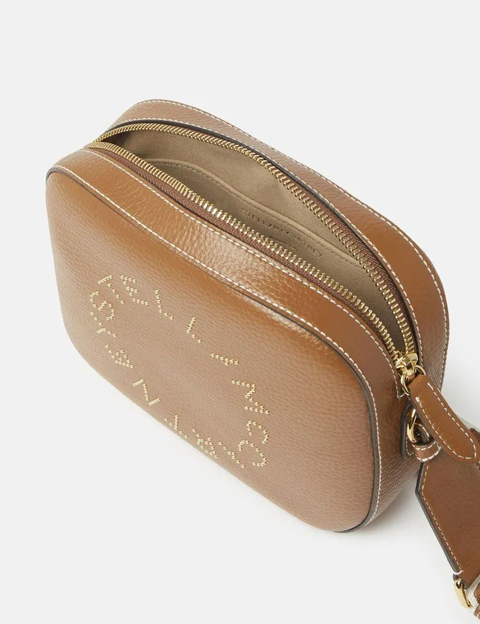 Stella McCartney Mini Bags And Clutches Women Logo Camera Crossbody Bag Pecan Stella McCartney Mini Bags And Clutches Women Logo Camera Crossbody Bag Pecan