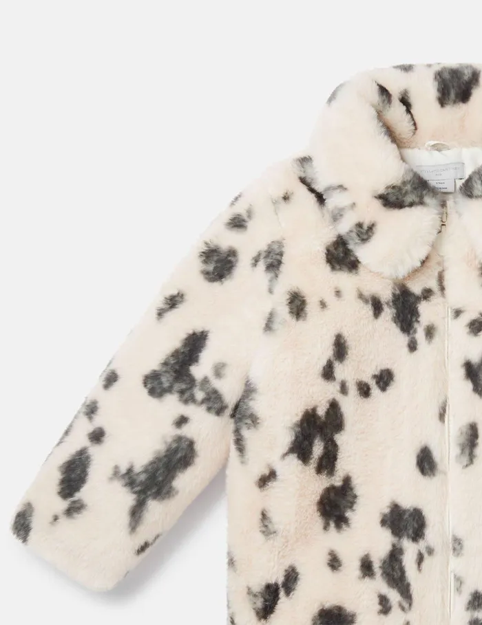 Stella McCartney Outerwear Kids Appaloosa Pattern Coat Ivory Stella McCartney Outerwear Kids Appaloosa Pattern Coat Ivory
