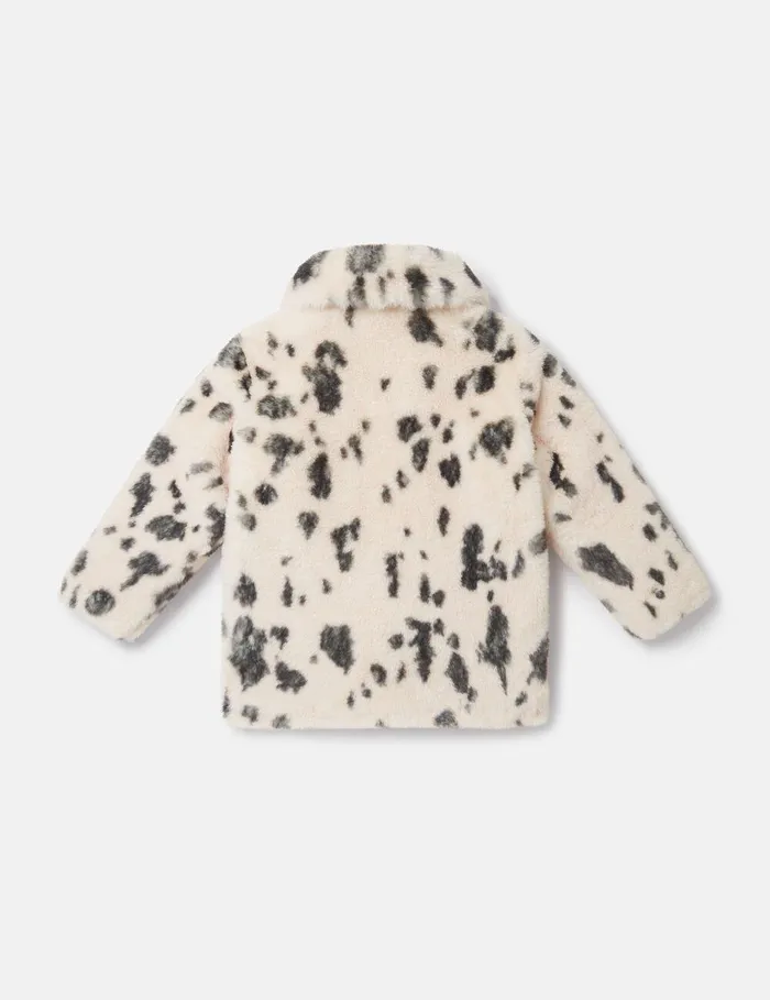 Stella McCartney Outerwear Kids Appaloosa Pattern Coat Ivory Stella McCartney Outerwear Kids Appaloosa Pattern Coat Ivory