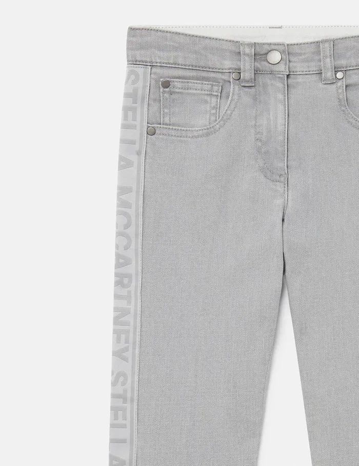 Stella McCartney Pants and Shorts Kids Branded Panel Denim Jeans Grey