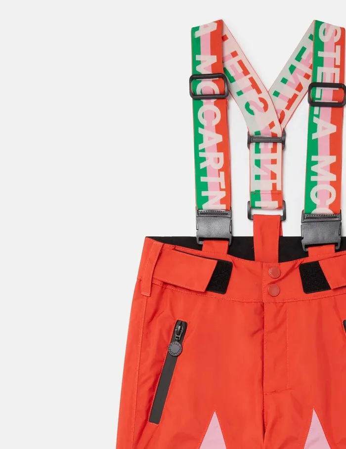 Stella McCartney Pants and Shorts Kids Ski Star Salopettes Red