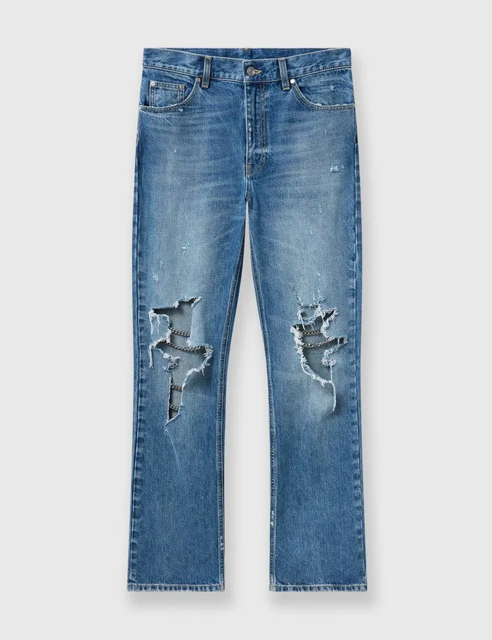 Stella McCartney Pants And Shorts Women Falabella Knees Bootcut Jeans Blue