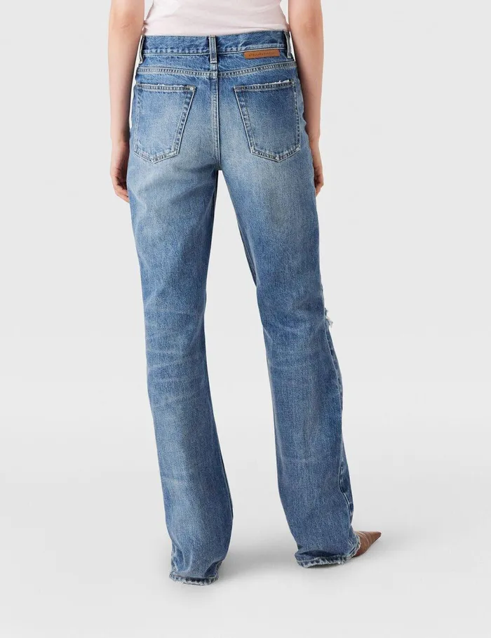 Stella McCartney Pants And Shorts Women Falabella Knees Bootcut Jeans Blue Stella McCartney Pants And Shorts Women Falabella Knees Bootcut Jeans Blue