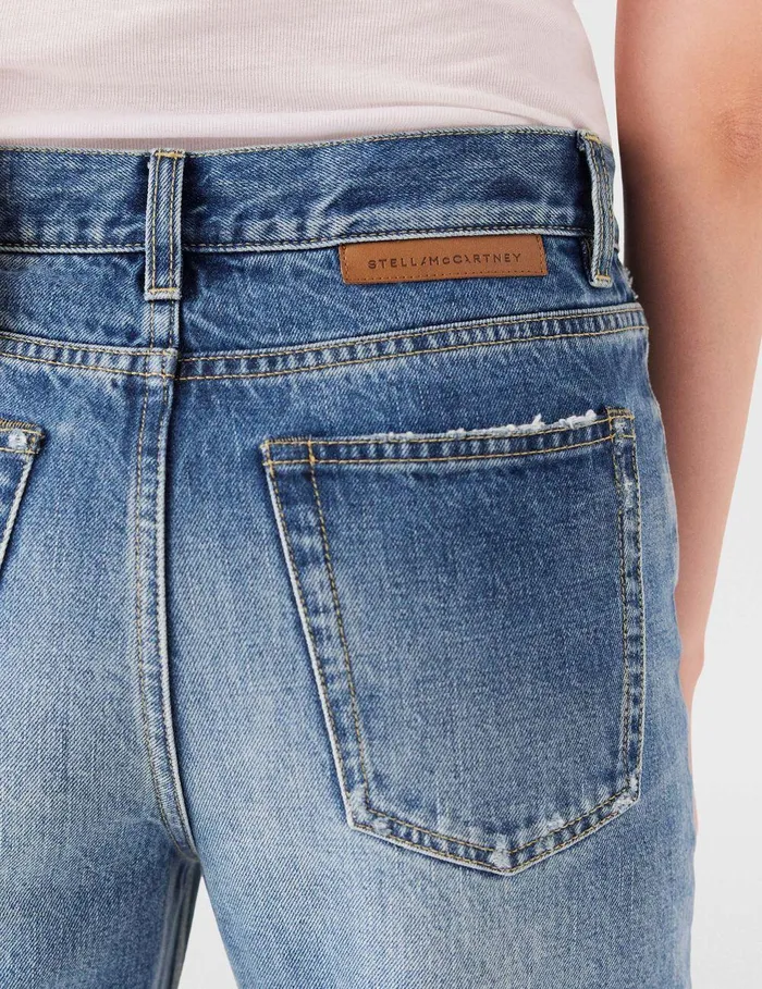 Stella McCartney Pants And Shorts Women Falabella Knees Bootcut Jeans Blue Stella McCartney Pants And Shorts Women Falabella Knees Bootcut Jeans Blue