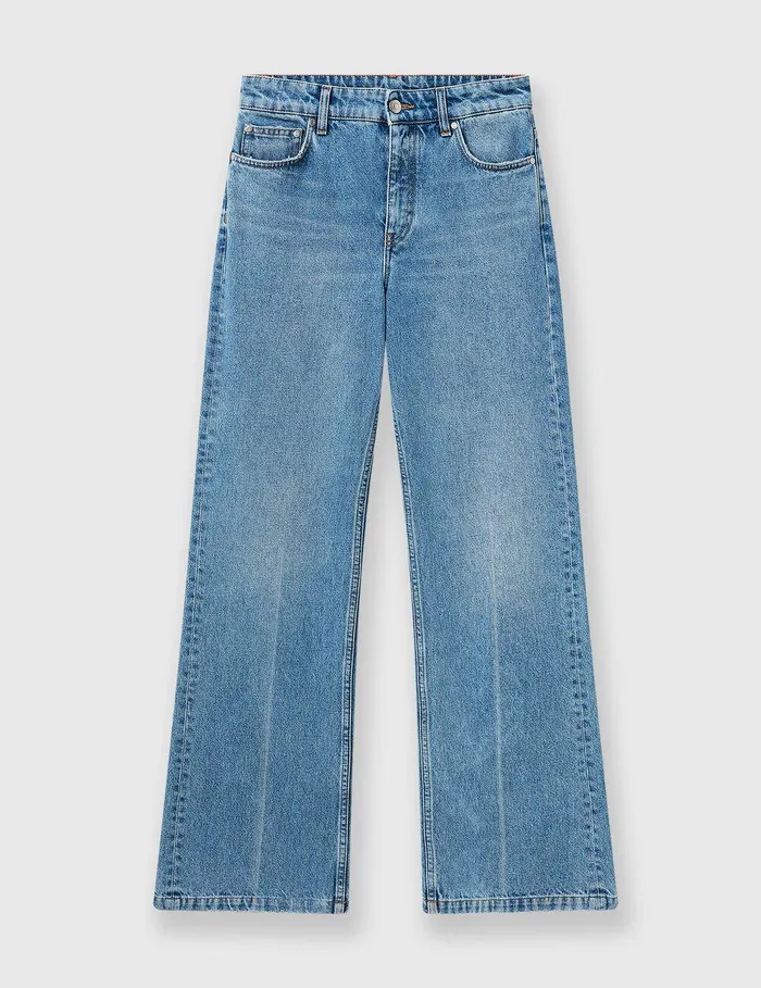 Stella McCartney Pants And Shorts Women Falabella Pocket Bootcut Jeans Blue