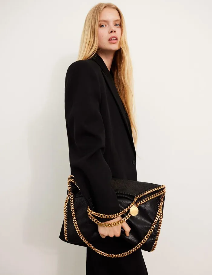 Stella McCartney Shoulder Bags Women Falabella FoldOver Tote Bag Black