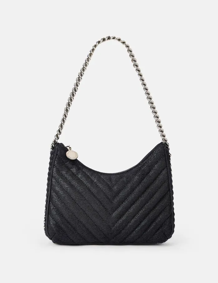 Stella McCartney Shoulder Bags Women Quilted Zipped Falabella Mini Bag Black