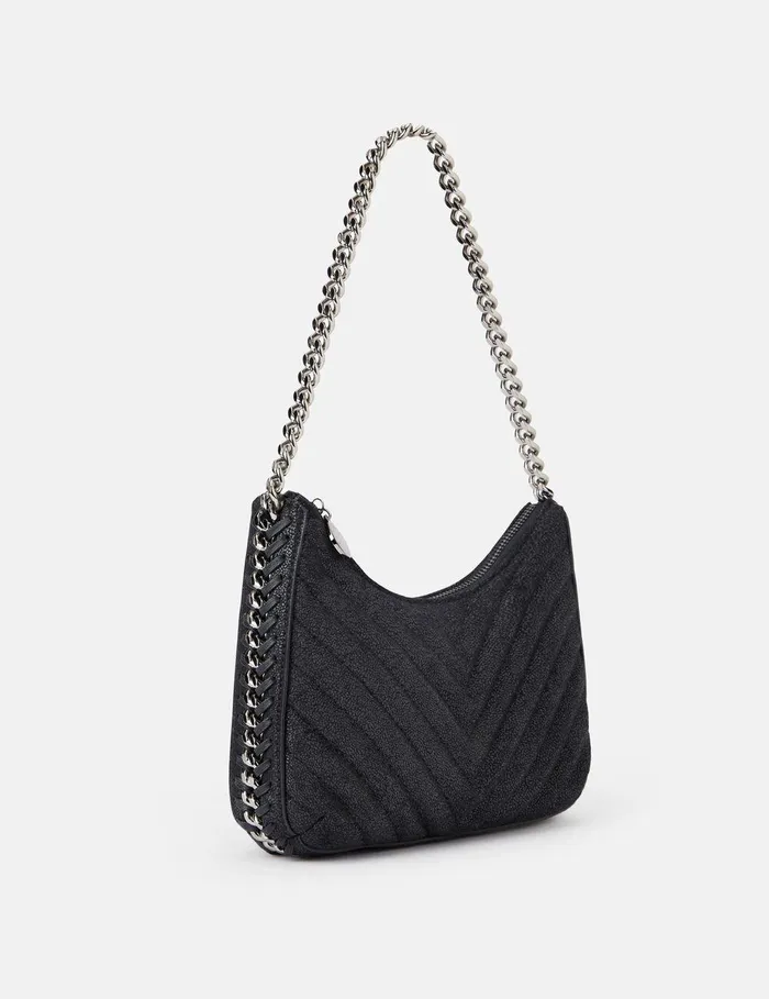 Stella McCartney Shoulder Bags Women Quilted Zipped Falabella Mini Bag Black