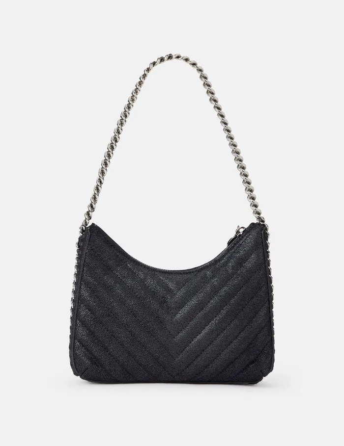 Stella McCartney Shoulder Bags Women Quilted Zipped Falabella Mini Bag Black