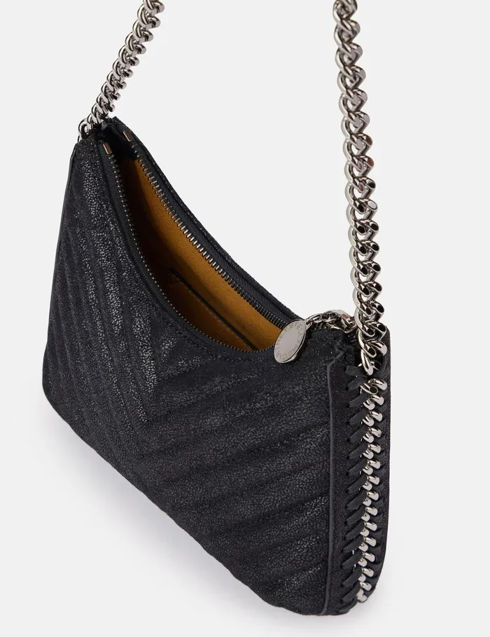 Stella McCartney Shoulder Bags Women Quilted Zipped Falabella Mini Bag Black