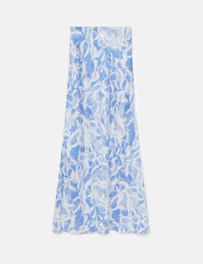 Stella McCartney Skirts Women Sunglasses Print Maxi Skirt Blue