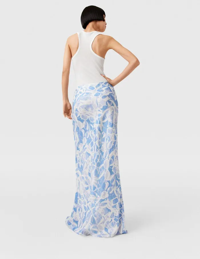 Stella McCartney Skirts Women Sunglasses Print Maxi Skirt Blue Stella McCartney Skirts Women Sunglasses Print Maxi Skirt Blue