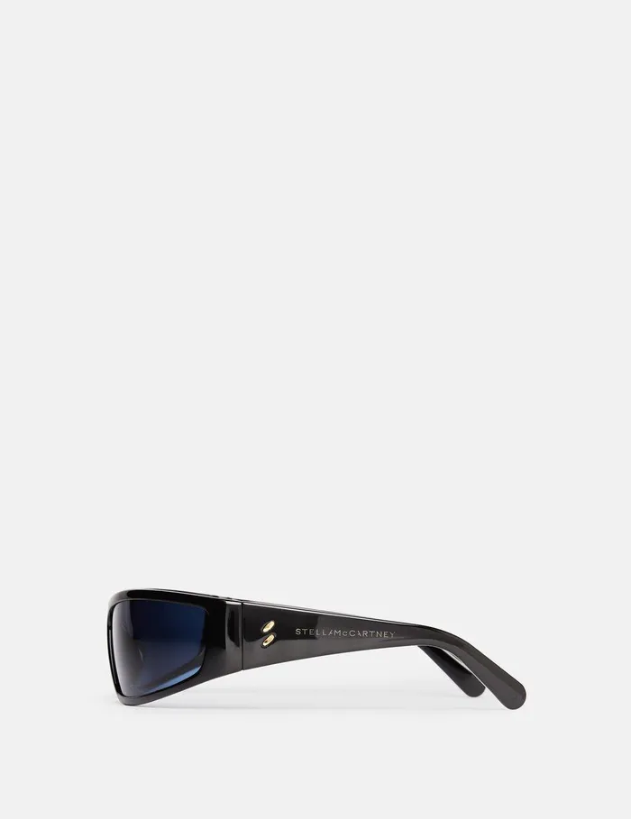 Stella McCartney Sunglasses Women Rectangular Sunglasses Shiny Black Stella McCartney Sunglasses Women Rectangular Sunglasses Shiny Black