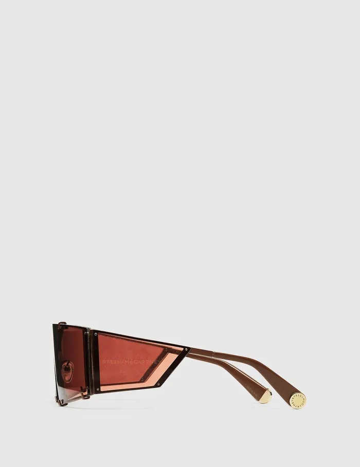 Stella McCartney Sunglasses Women Translucent Rectangle Sunglasses Translucent Brown Monochrome Stella McCartney Sunglasses Women Translucent Rectangle Sunglasses Translucent Brown Monochrome