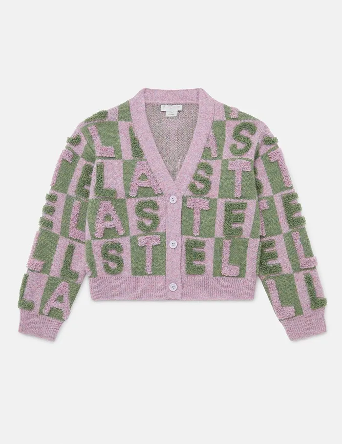 Stella McCartney Sweaters and Cardigans Kids Logo Appliqu Knit Cardigan Multicolour Stella McCartney Sweaters and Cardigans Kids Logo Appliqu Knit Cardigan Multicolour