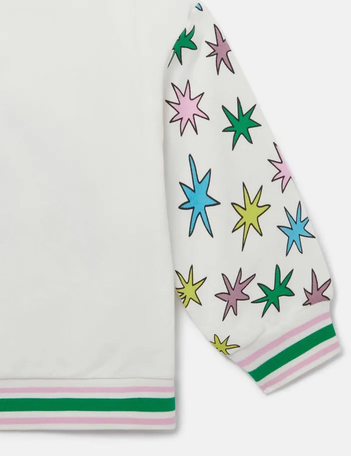 Stella McCartney Sweaters and Cardigans Kids Shooting Stars Graphic Sweatshirt Ivory