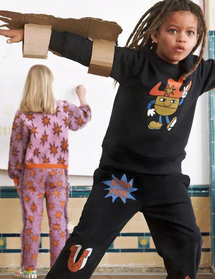 Stella McCartney TShirts And Sweatshirt Kids Cosmic Cowboy Graphic Sweatshirt Black Stella McCartney TShirts And Sweatshirt Kids Cosmic Cowboy Graphic Sweatshirt Black