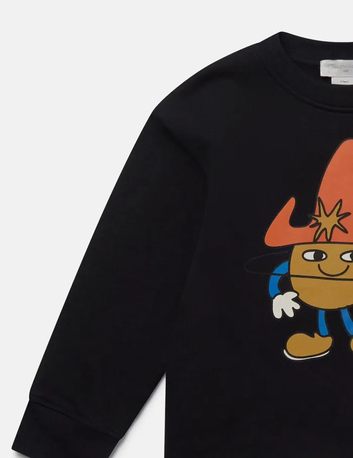 Stella McCartney TShirts And Sweatshirt Kids Cosmic Cowboy Graphic Sweatshirt Black Stella McCartney TShirts And Sweatshirt Kids Cosmic Cowboy Graphic Sweatshirt Black