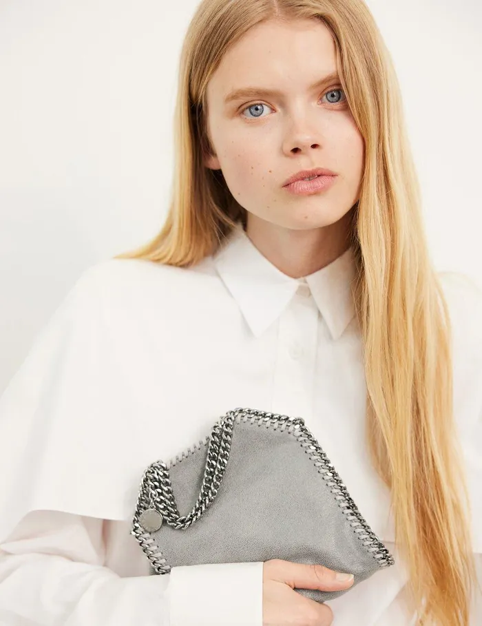 Stella McCartney TopHandle Bags Women Falabella Tiny Tote Bag Light Grey Stella McCartney TopHandle Bags Women Falabella Tiny Tote Bag Light Grey