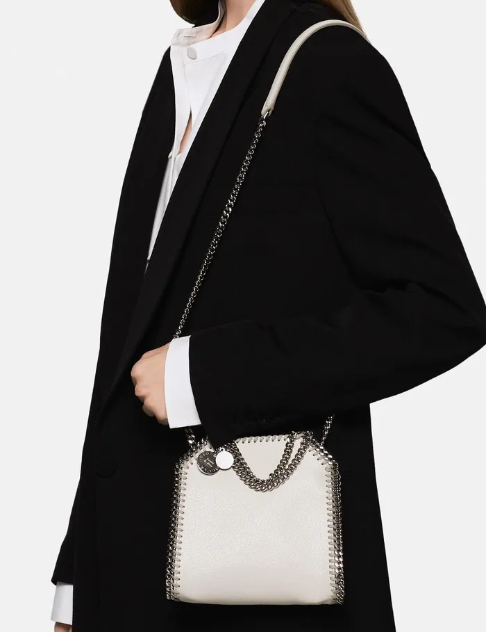 Stella McCartney TopHandle Bags Women Falabella Tiny Tote Bag Magnolia White Stella McCartney TopHandle Bags Women Falabella Tiny Tote Bag Magnolia White