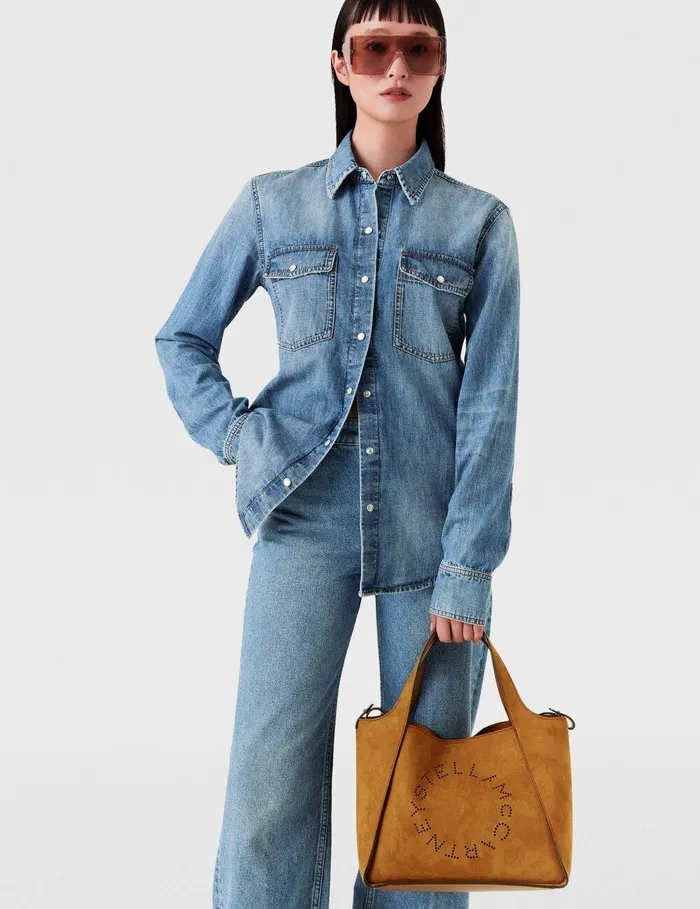 Stella McCartney TopHandle Bags Women Logo Top Handle Crossbody Tote Bag Brandy Stella McCartney TopHandle Bags Women Logo Top Handle Crossbody Tote Bag Brandy