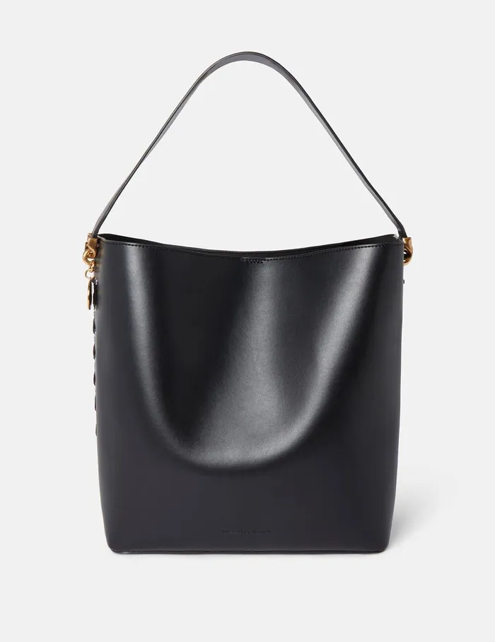 Stella McCartney Tote Bags Women Frayme Whipstitch Tote Bag Midnight Black