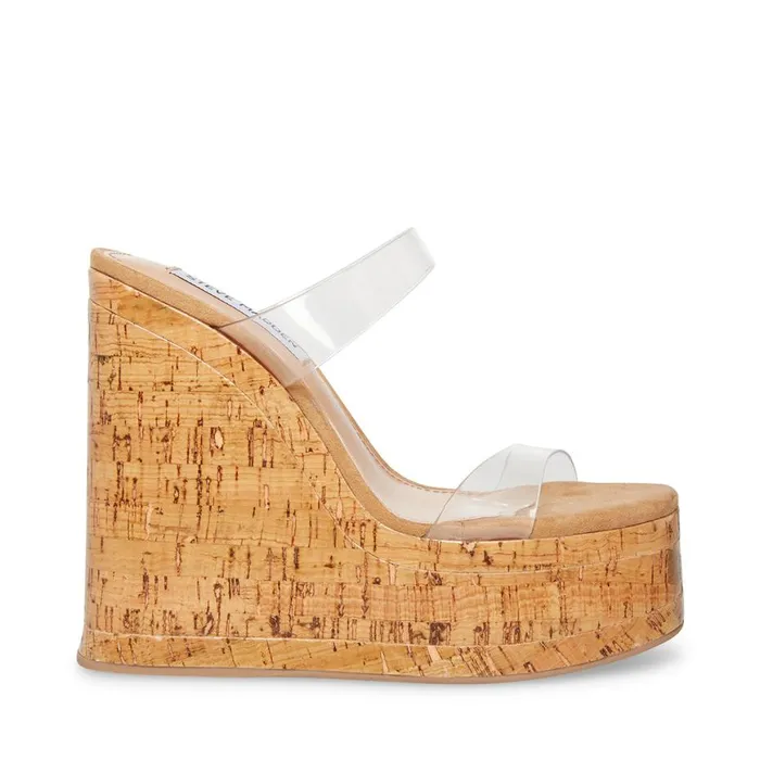 Steve Madden Bayville Clear Womens Wedges
