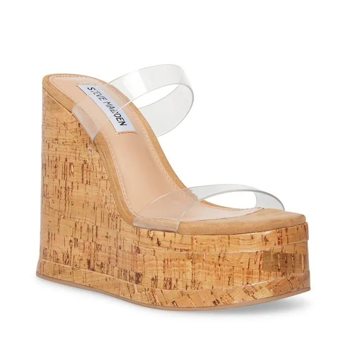 Steve Madden Bayville Clear Womens Wedges Steve Madden Bayville Clear Womens Wedges