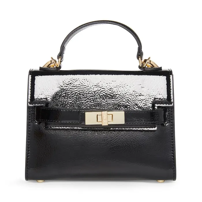 Steve Madden Bdignify Black Patent Womens Crossbody Bags