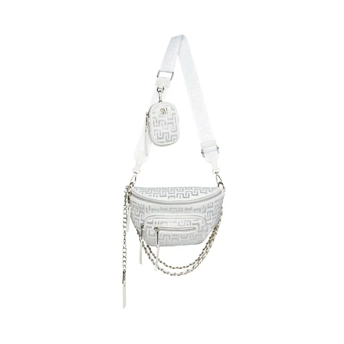 Steve Madden Bmaximas Whitesilver White Silver Womens Crossbody Bags