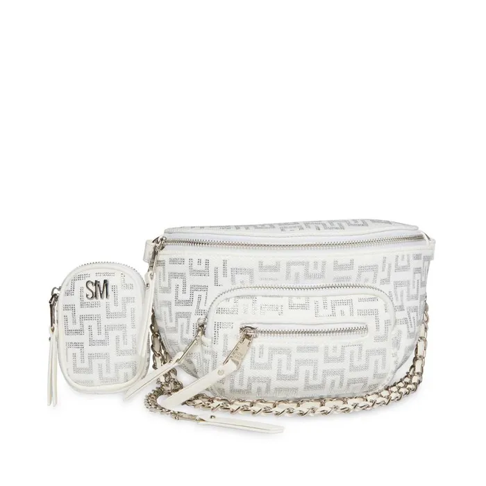 Steve Madden Bmaximas Whitesilver White Silver Womens Crossbody Bags Steve Madden Bmaximas Whitesilver White Silver Womens Crossbody Bags