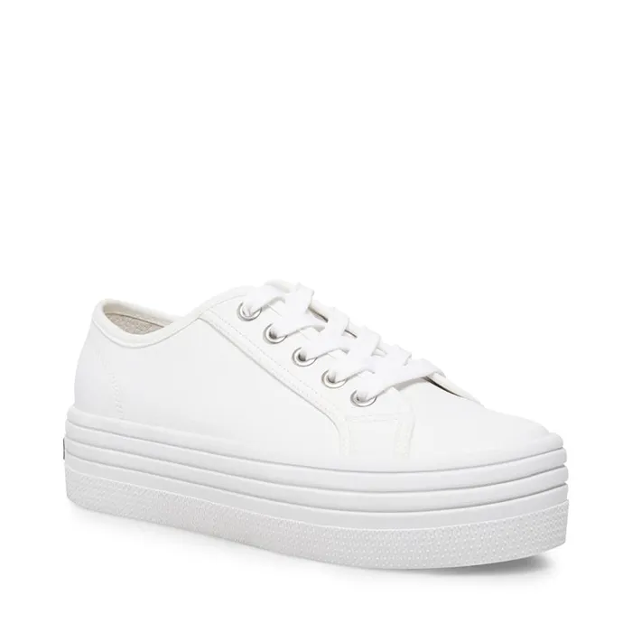 Steve Madden Bobbi30 White Womens Sneakers