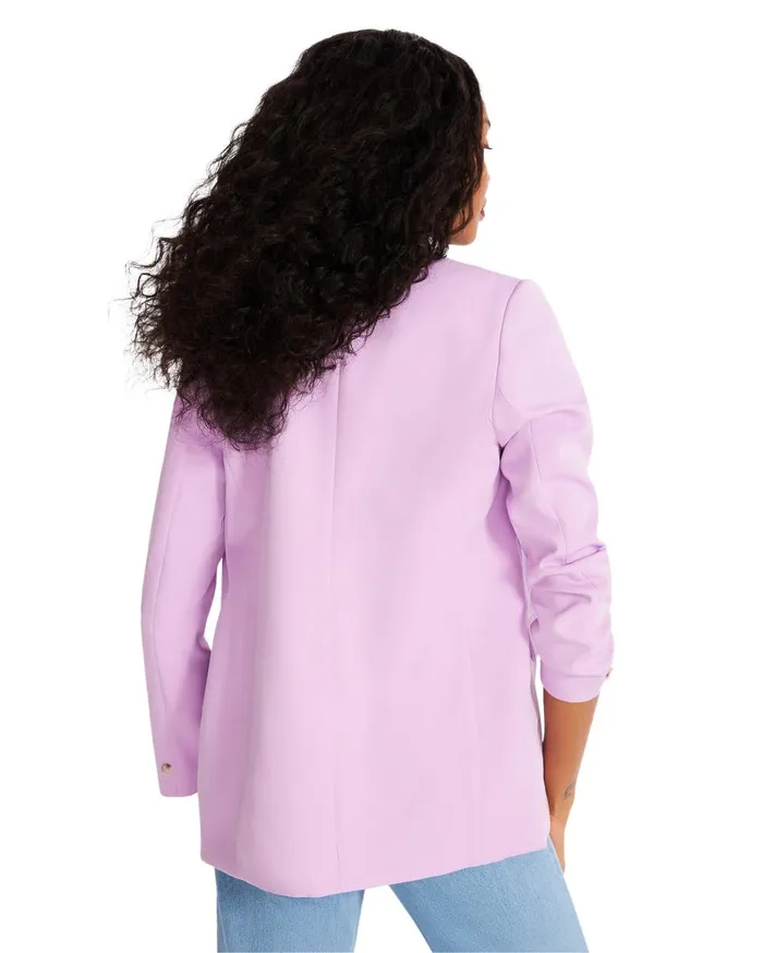 Steve Madden Boyfriend Blazer Purple Womens Jackets and Coats