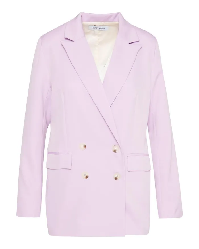 Steve Madden Boyfriend Blazer Purple Womens Jackets and Coats