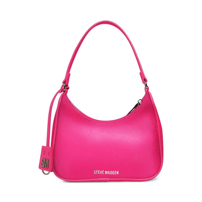 Steve Madden Bpaula Pink Satin Womens Shoulder Bags