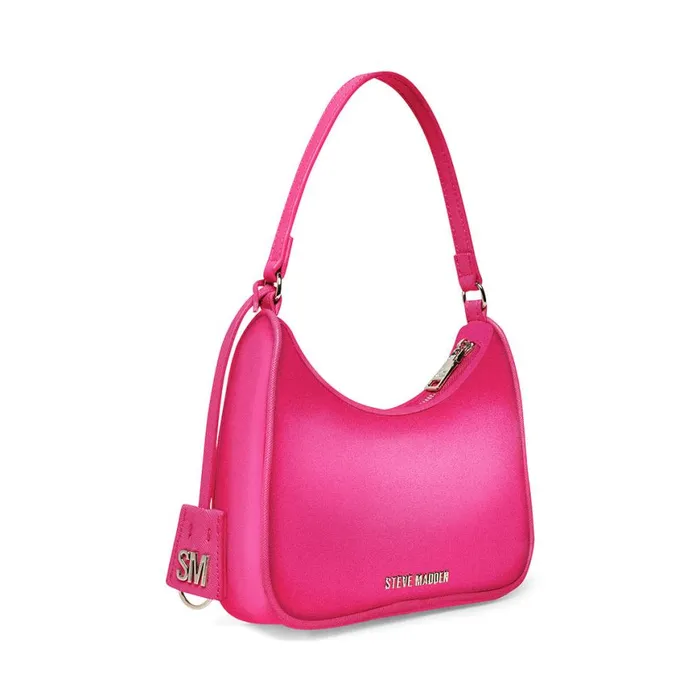 Steve Madden Bpaula Pink Satin Womens Shoulder Bags