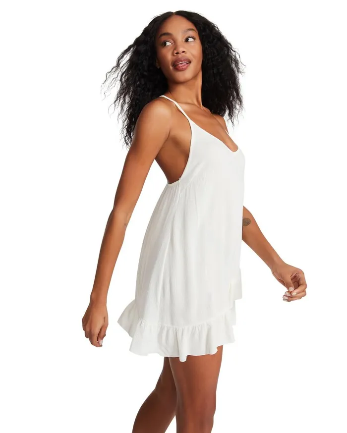 Steve Madden Ella Mesh Dress White Womens Dresses