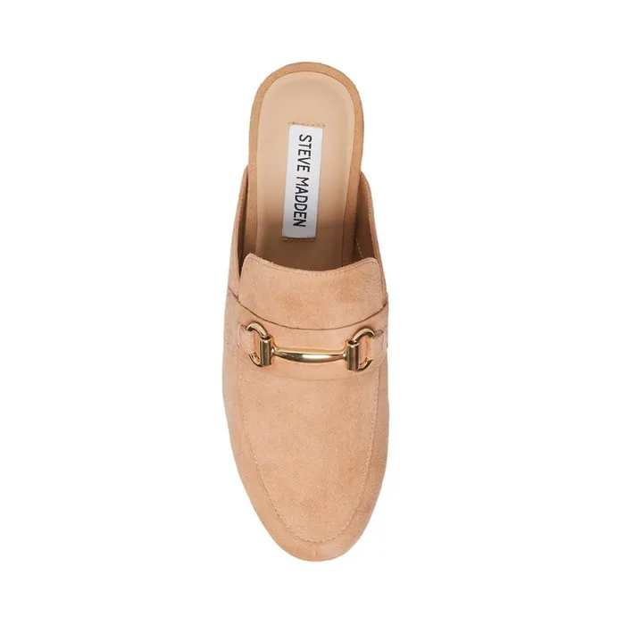 Steve Madden Kandi Camel Suede Womens Mules