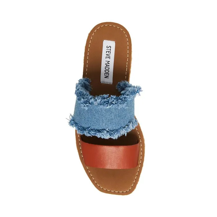 Steve Madden Mindy Denim Multi Womens Wedges Steve Madden Mindy Denim Multi Womens Wedges