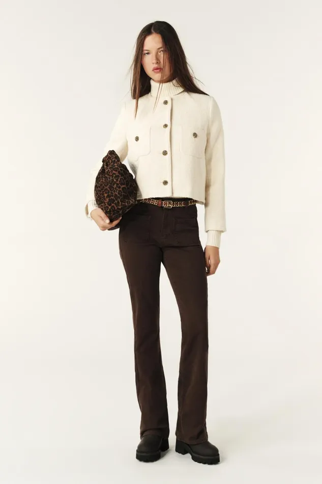 StraightLeg Jeans Ross OffWhite Women Baandsh Pants and Jeans