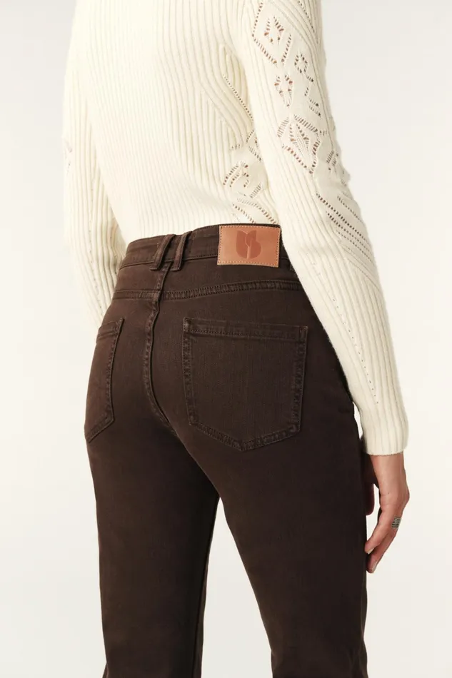 StraightLeg Jeans Ross OffWhite Women Baandsh Pants and Jeans