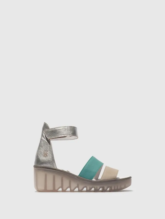 Strappy Sandals BONO290FLY CLOUDTURQUOISESILVER Women Fly London Sandals