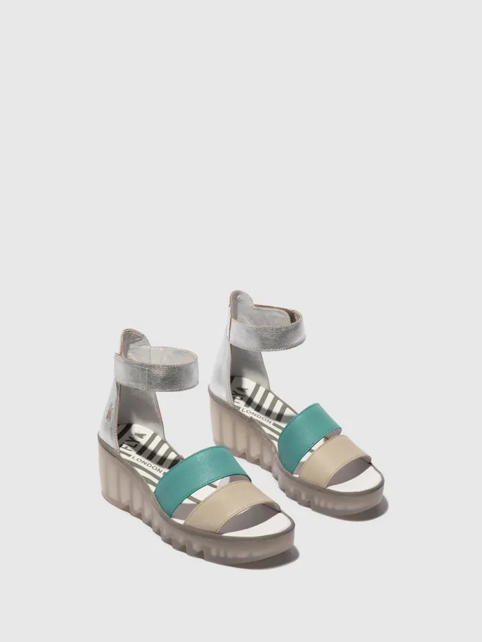 Strappy Sandals BONO290FLY CLOUDTURQUOISESILVER Women Fly London Sandals