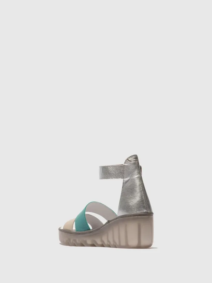 Strappy Sandals BONO290FLY CLOUDTURQUOISESILVER Women Fly London Sandals