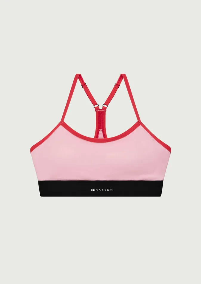 StudioSoft PE Nation Women SIGNATURE SPORTS BRA IN CRYSTAL ROSE