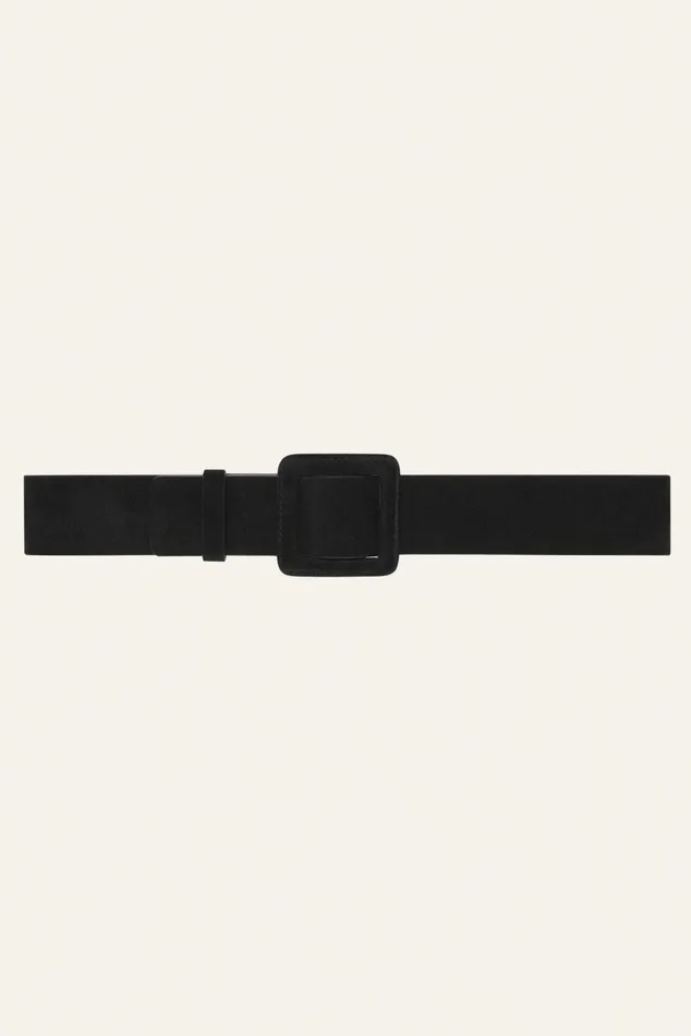 Suede Square Buckle Belt Betty Brown Women Baandsh Belts