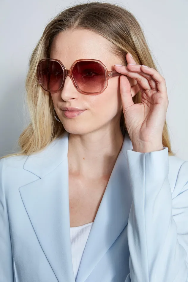 Sunglasses Women Elie Tahari Oversized Sunglasses PINK