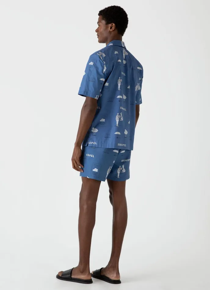 Sunspel X Matt Blease Camp Collar Shirt Today039s Forecast Print Men SUNSPEL Shirts