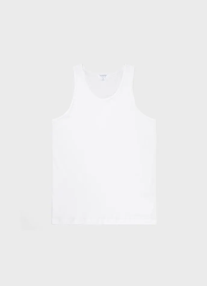 Superfine Cotton Underwear Vest White Men SUNSPEL Underwear Tops